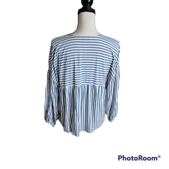 Madewell Monterey Striped Top with Balloon Sleeve. Size S. - Picture 5 of 10